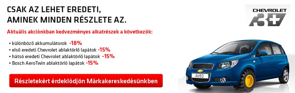 Chevrolet alkatrész akció